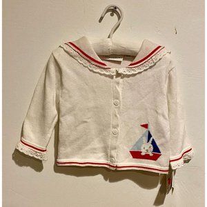 Elegant Baby Girls 12Mo Bunny Sailor Collared lace